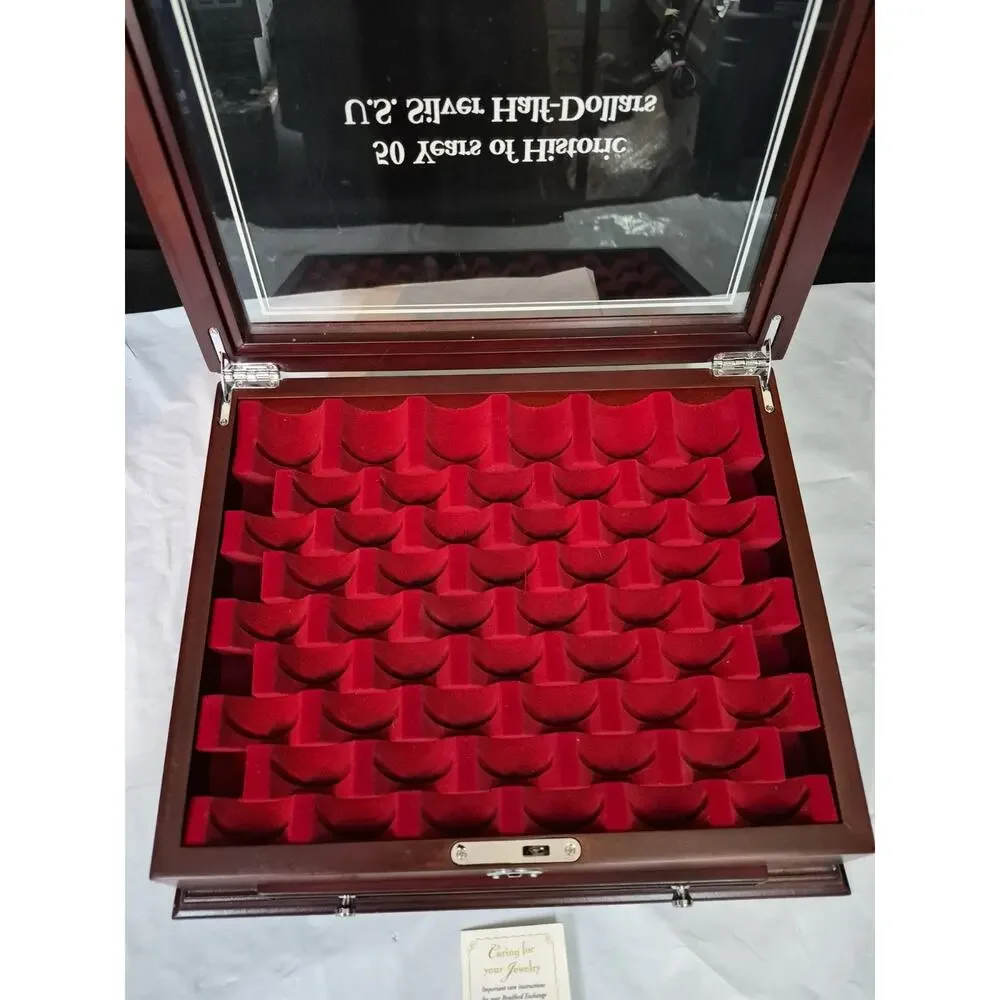 PCS Stamps & Coins U.S. Proof Commemorative Silver Dollar WOOD Display Case 15